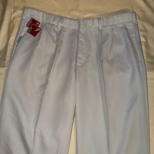 Dockers Golf Pants Mens 40x32 White Pleated Cuffed Relaxed Fit 0661 New